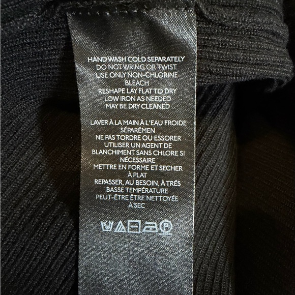 Anthropologie Black Ribbed Knit Sheer Ruffled Sleeve Sweater Balletcore Top S - Picture 8 of 9